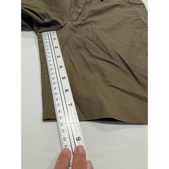 Marc by Marc Jacobs Mens Shorts Size 28 Olive Green Twill Flat Front 8" Inseam - Picture 9 of 12